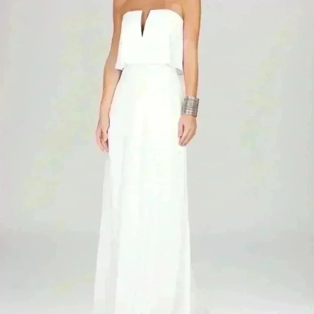 BCBGMaxazria Alyse White Gown